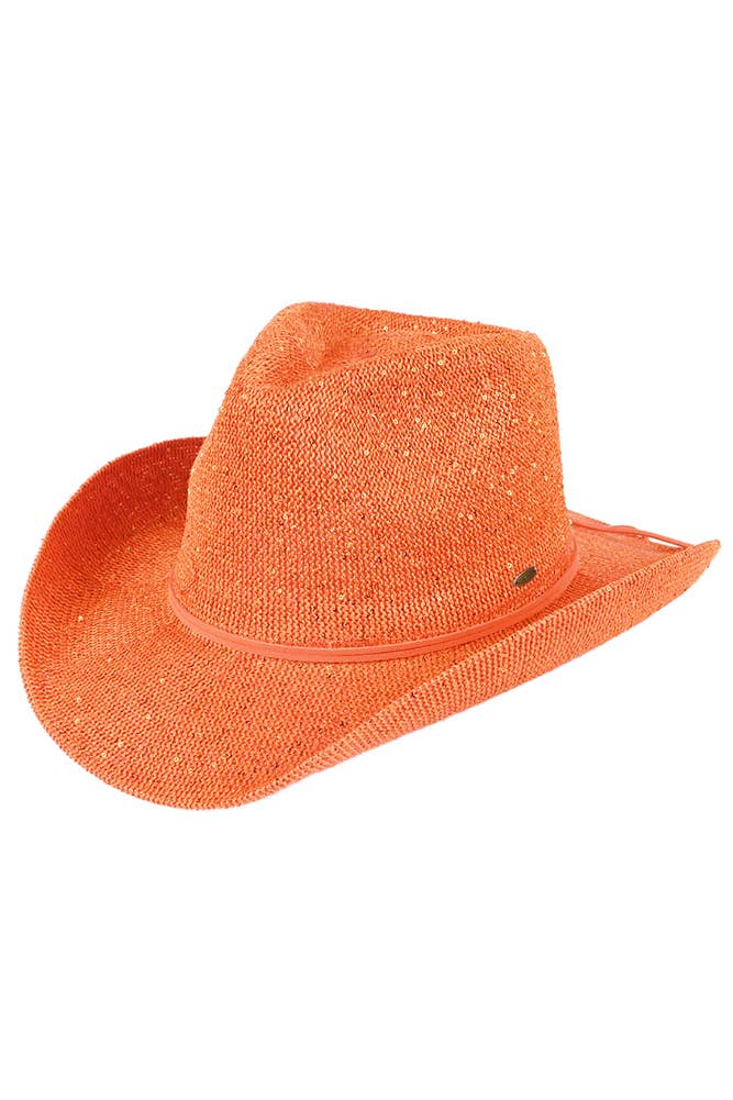 C.C Sequin Cowboy Hat: Gold