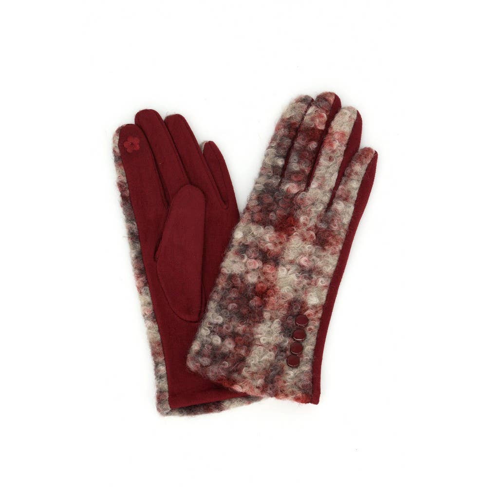 Boucle Plaid Touchscreen Gloves: TP