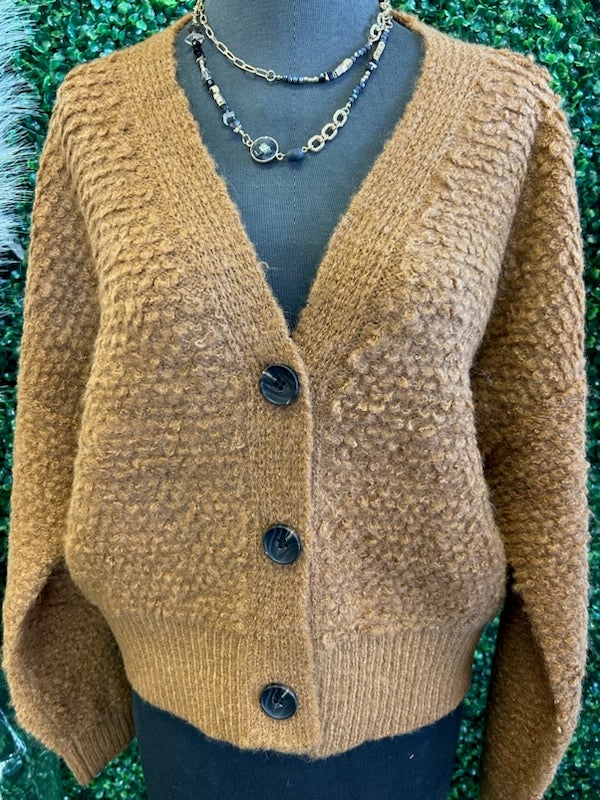 Cropped Button Down Cardi
