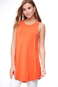 orange shoulder strap tunic