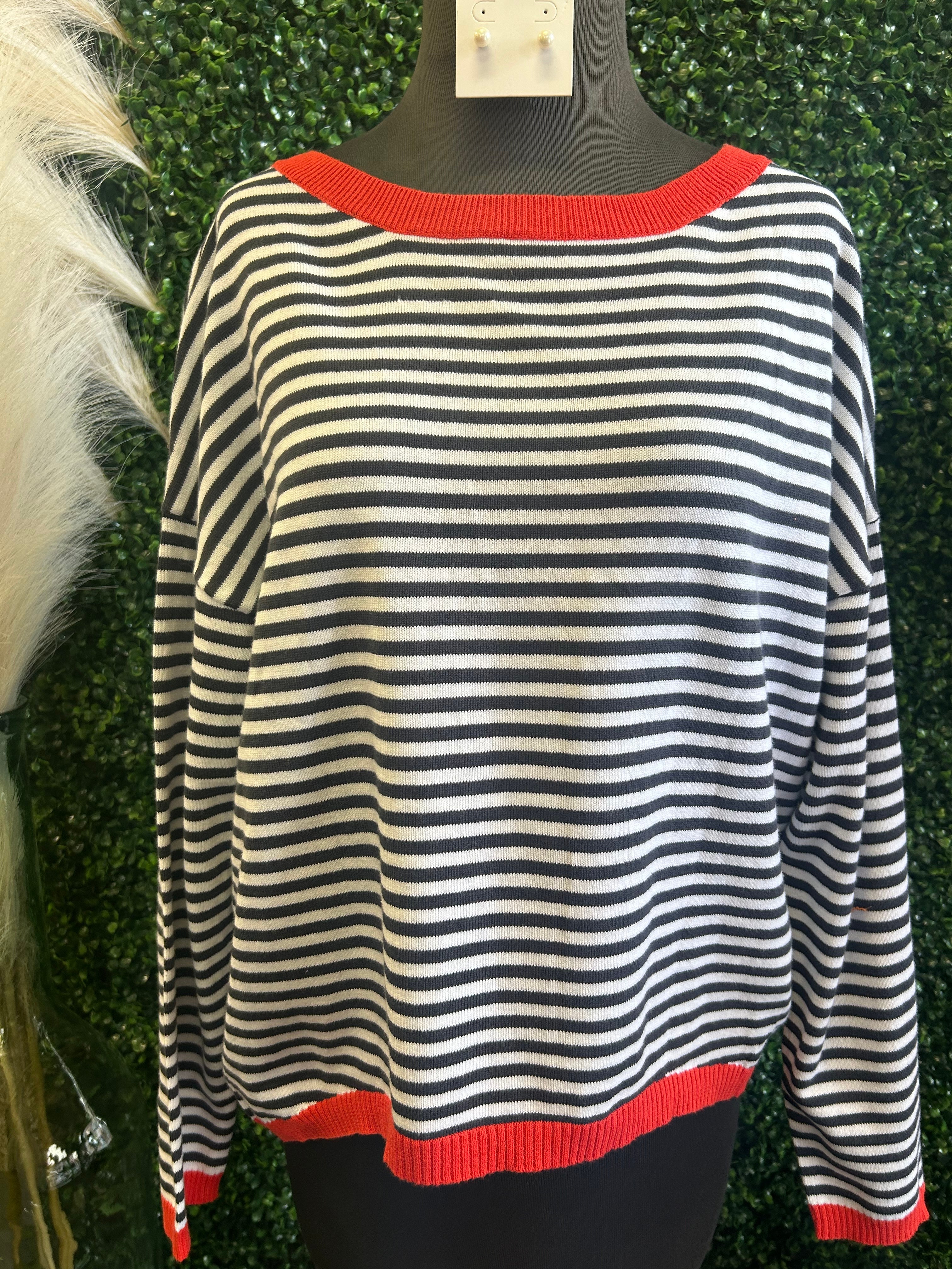 Striped Crew Neck Sweater