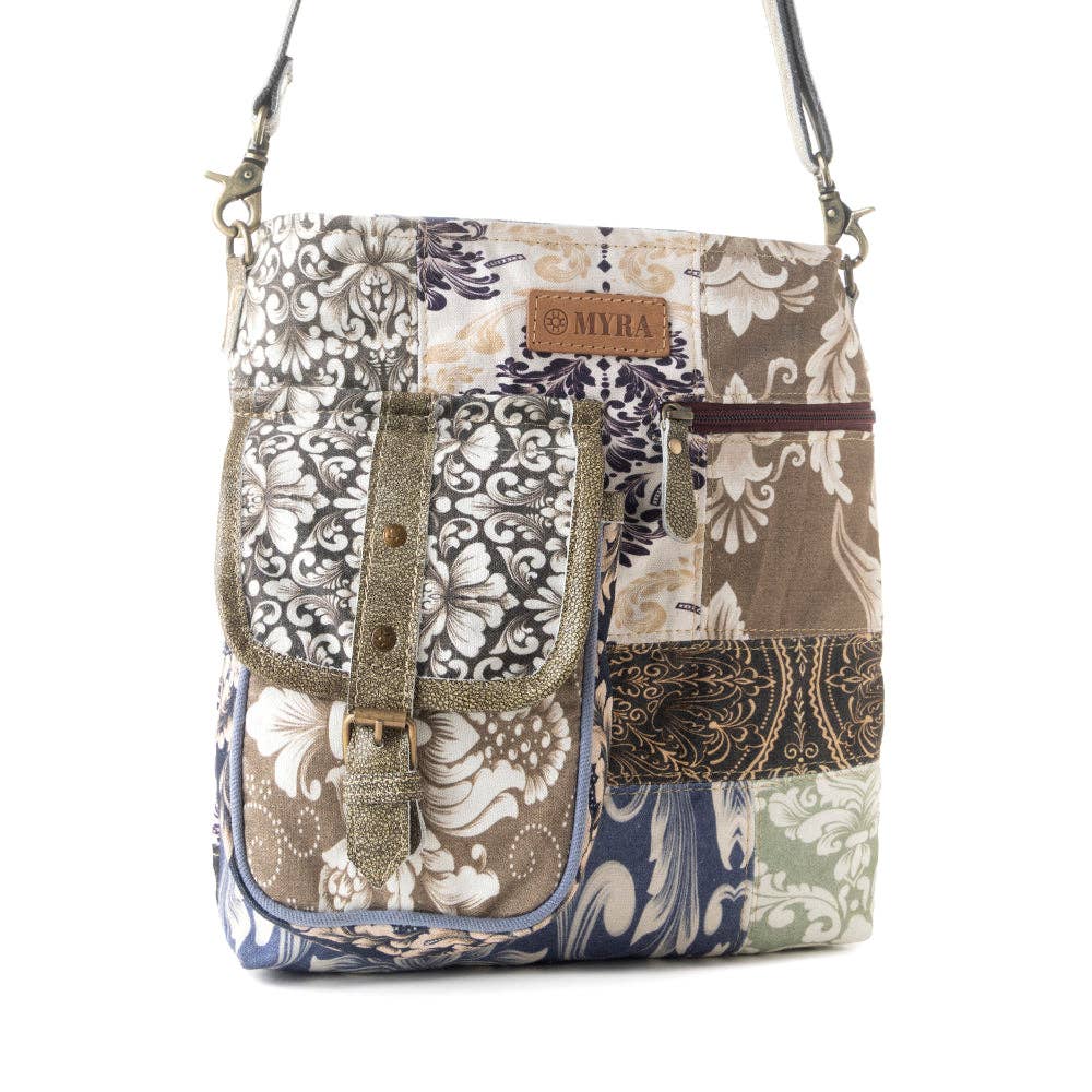 Mossbloom upcycled canvas Bag for Women in olive: Olive