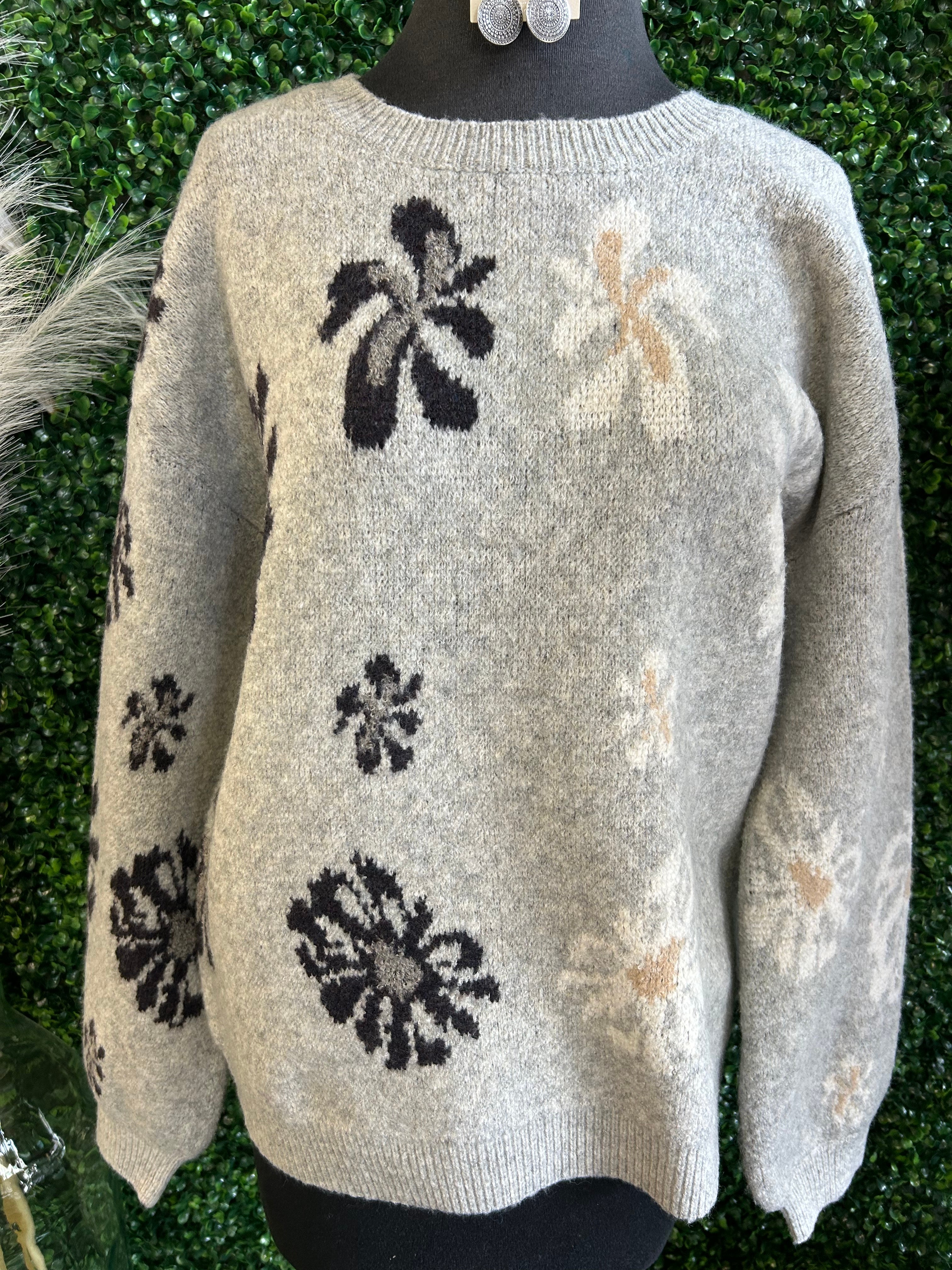 Floral Pullover Sweater