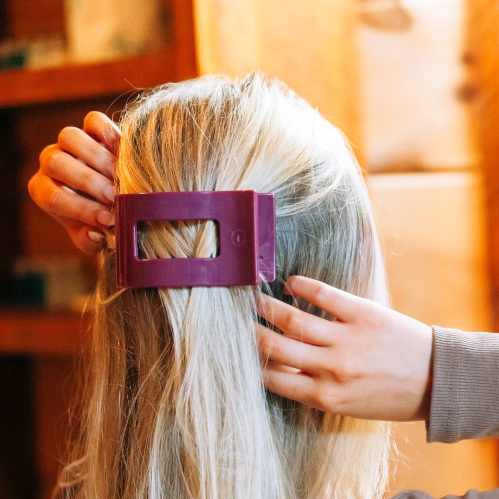 Mulberry | Medium | Flat Rectangle Hair Clip