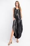 Tie Dye Printed Sleeveless Maxi Dress