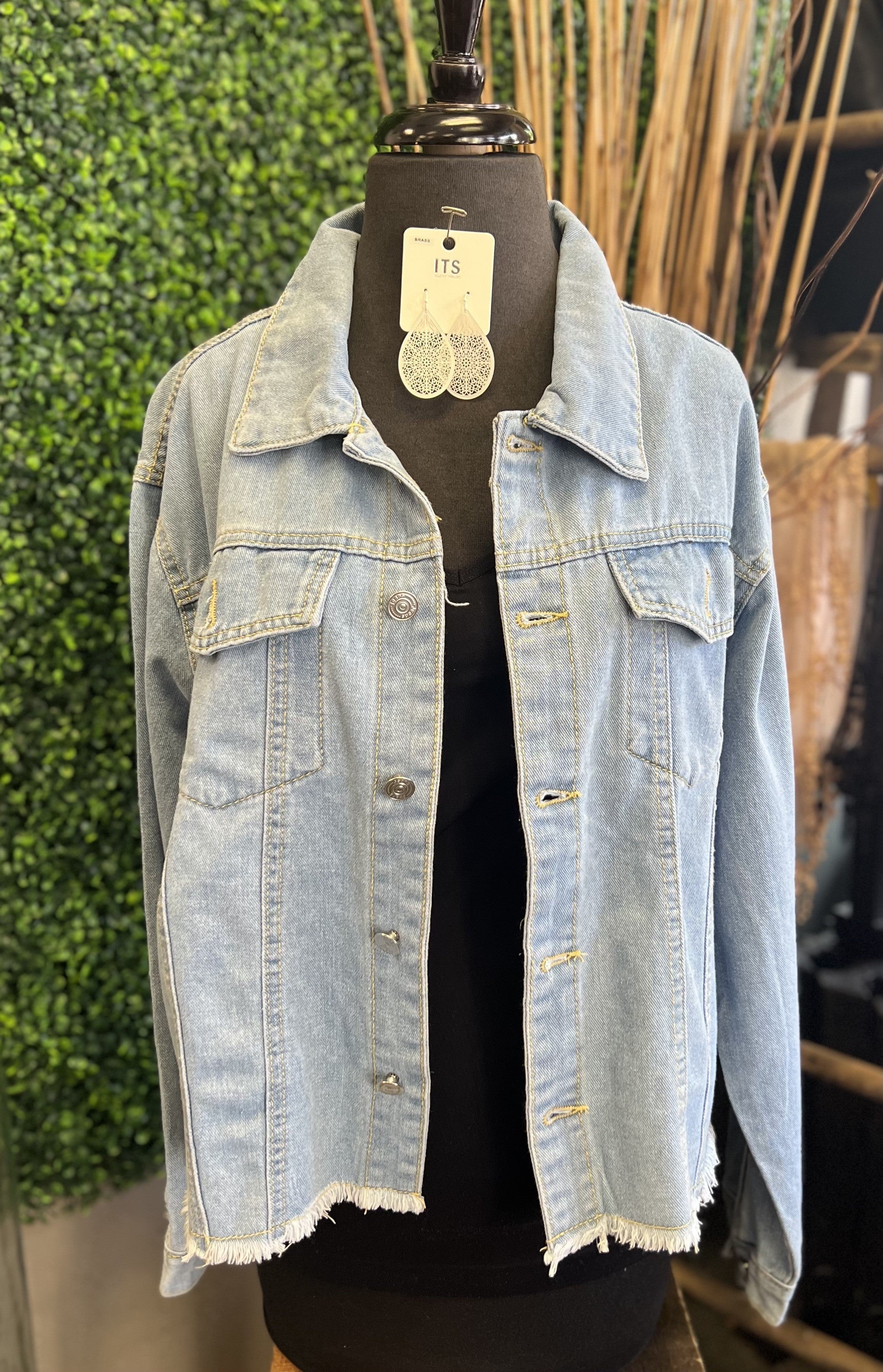 Jean Jacket w/ Frayed Edge