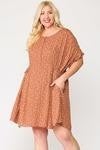 Clay Floral Print Dress w/ Pockets