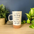Ceramic Cork Bottom Travel Mugs: I Can Do All Things