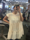 Swiss Dot Sheen Swing Dress