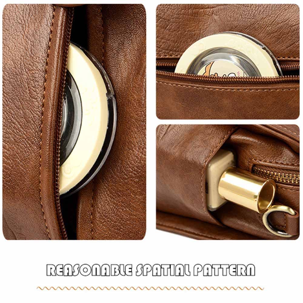 Fashion Shoulder Crossbody Bag: Brown