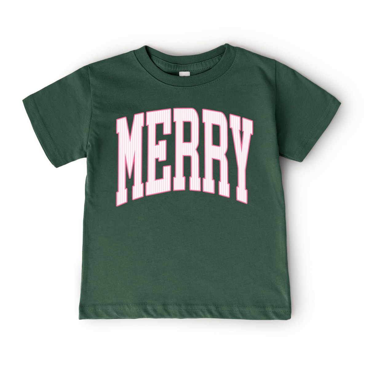 Merry | Pink Holiday Girls Christmas Sweatshirt: Green / 5/6 / Sweatshirt