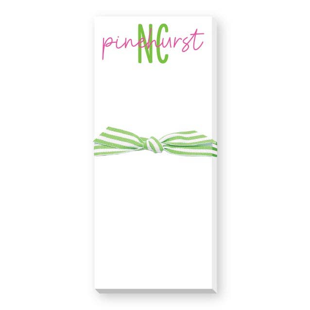 CITY AND STATE SKINNIE NOTEPAD: NAVY AND LIGHT BLUE