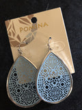 Baby Blue Filigree Earrings
