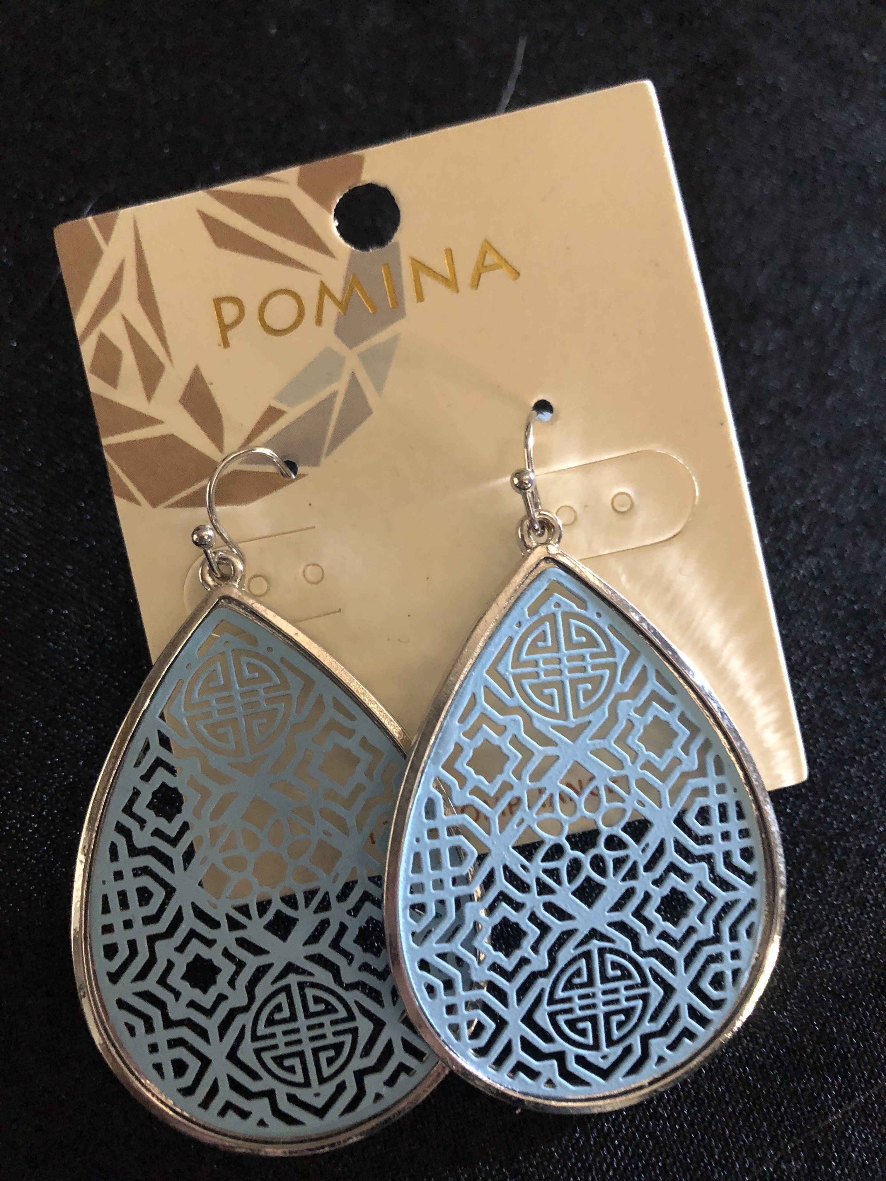Baby Blue Filigree Earrings