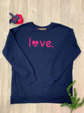 Love heartbeat sweatshirt w/pockets