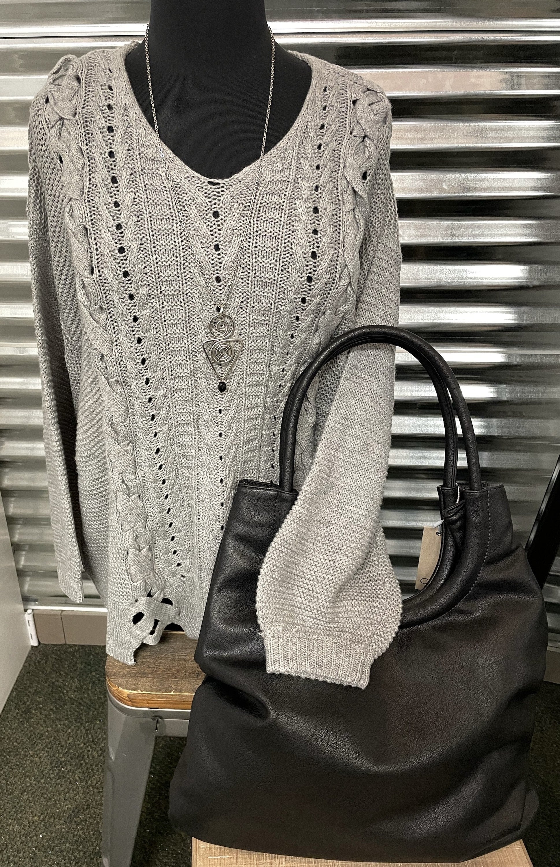 Grey Knit Sweater