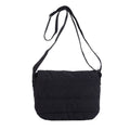 Afton Quilted Foldover Crossbody: Black