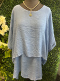 Cuff 1/2 Sleeve Layered Tunic