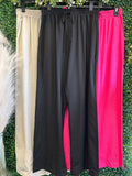 Linen Cropped Wide Leg Pants