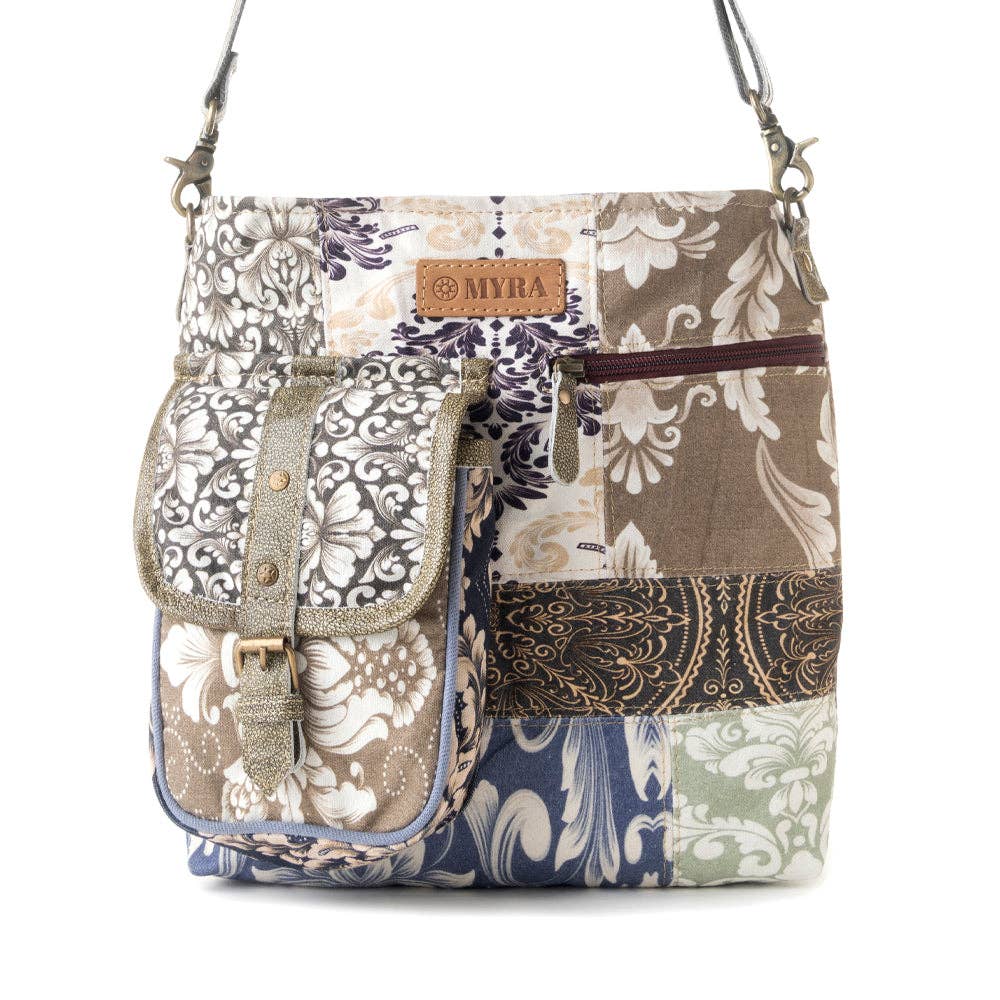 Mossbloom upcycled canvas Bag for Women in olive: Olive