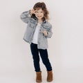 Raw Hem Denim Jean Jacket - Child: 8-9Y