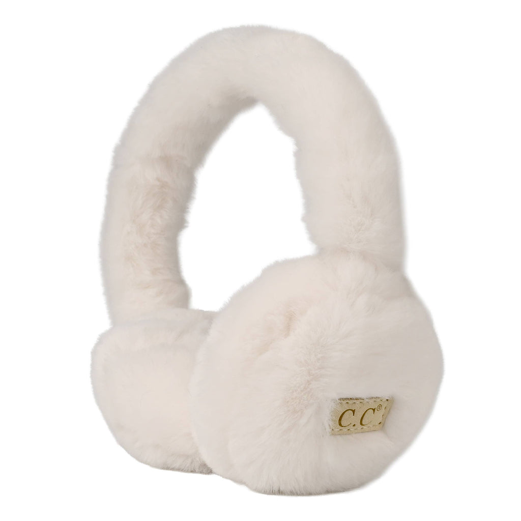 C.C Kids Faux Fur Solid Earmuffs Ear Warmer: Beige