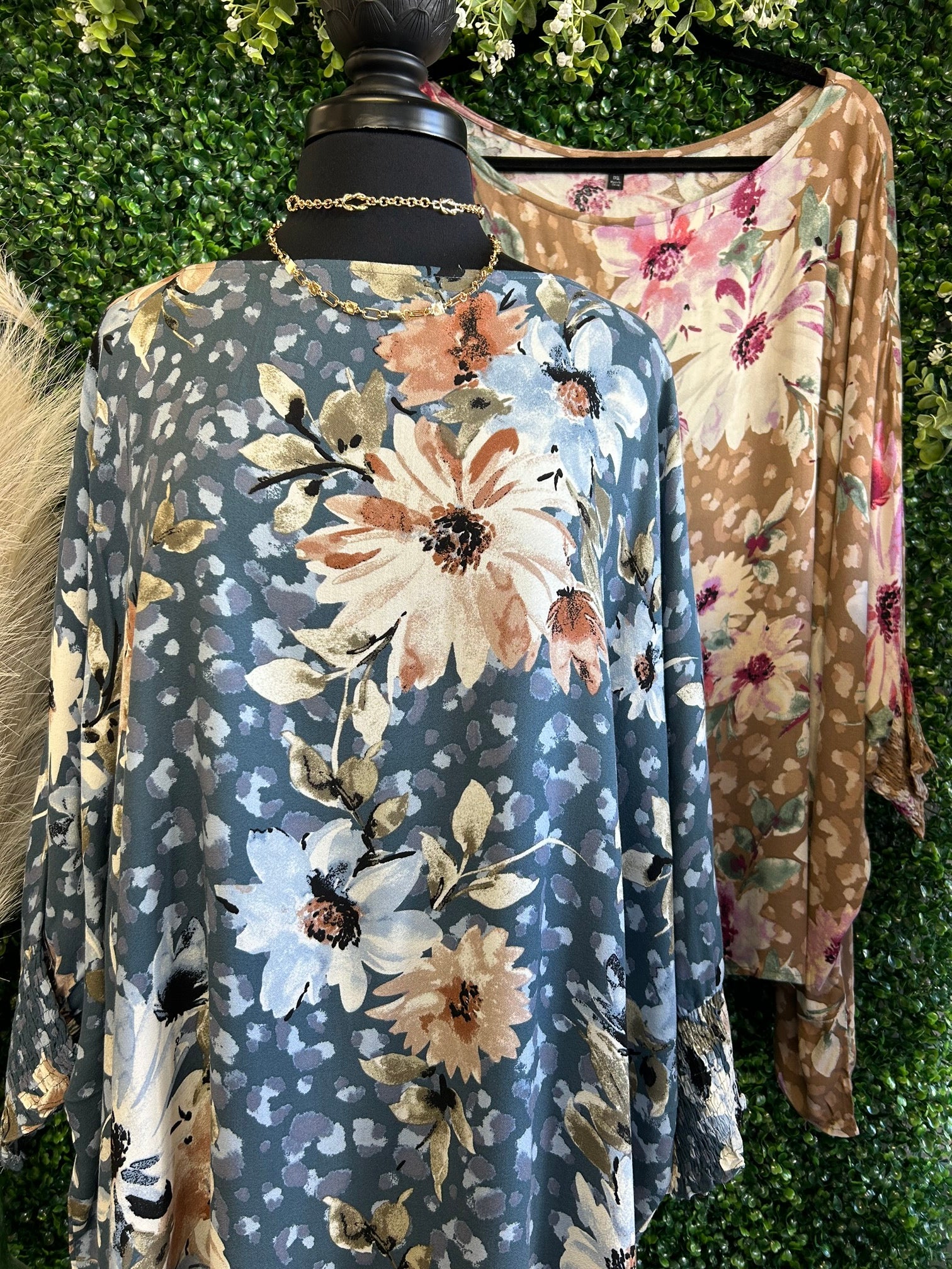 Leopard Floral Tunic Top