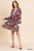 Scarf print dress