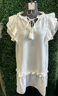 Layered Ruffle Sleeve Dress