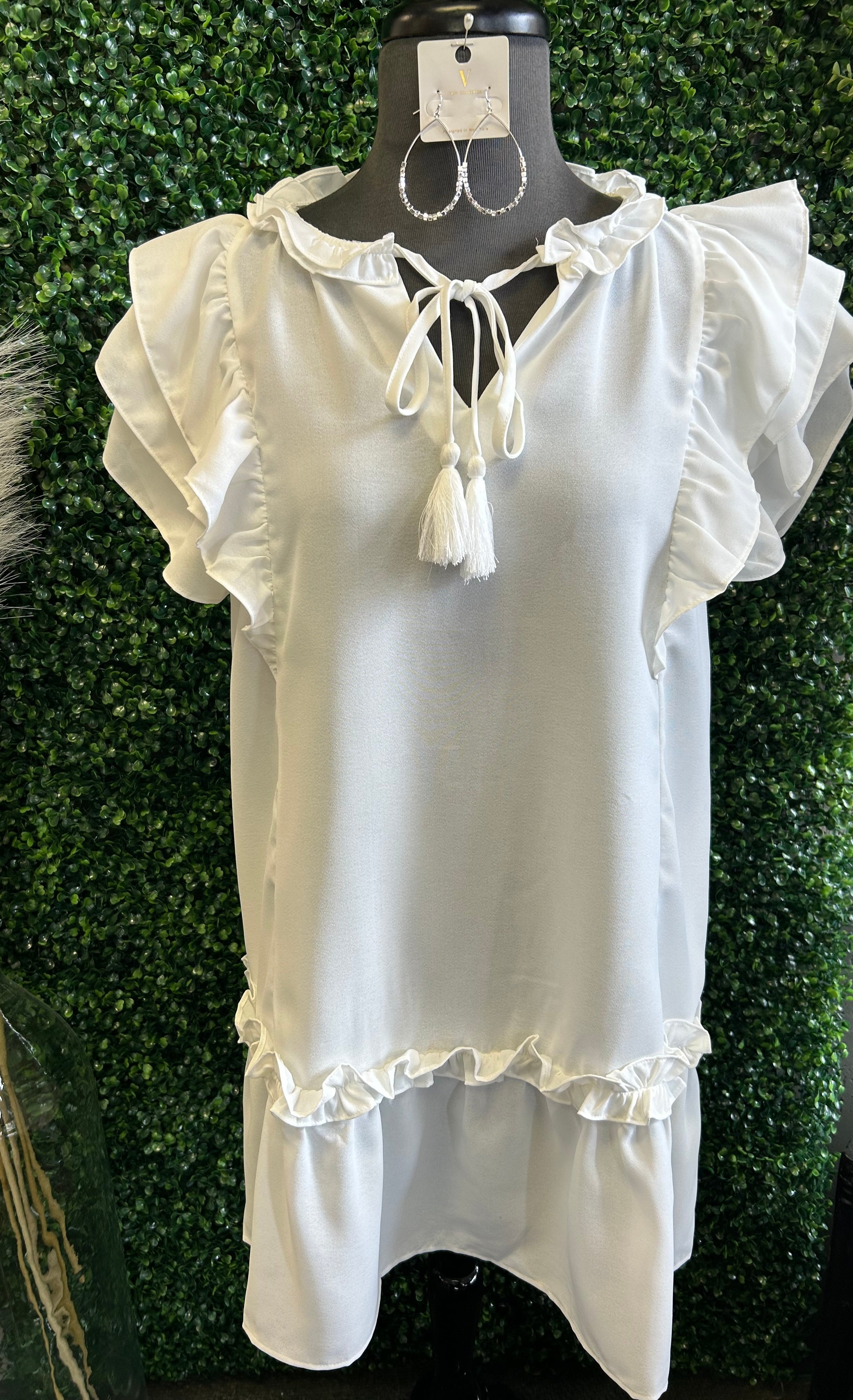 Layered Ruffle Sleeve Dress