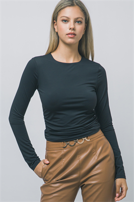 Ruched Long Sleeve Top