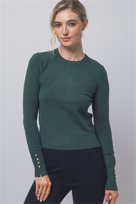 Long Sleeve Sweater w/ Buttons