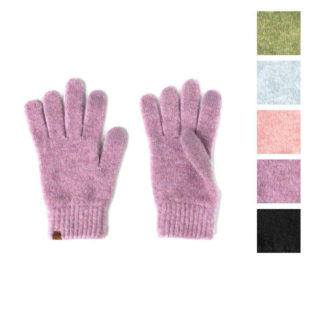 Britt's Knits Powder Knit Ultra Soft Gloves Open Stock: Black