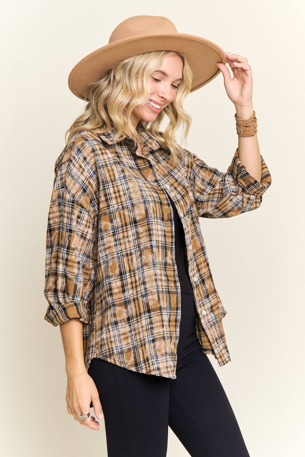 BURNOUT PLAID SHIRT