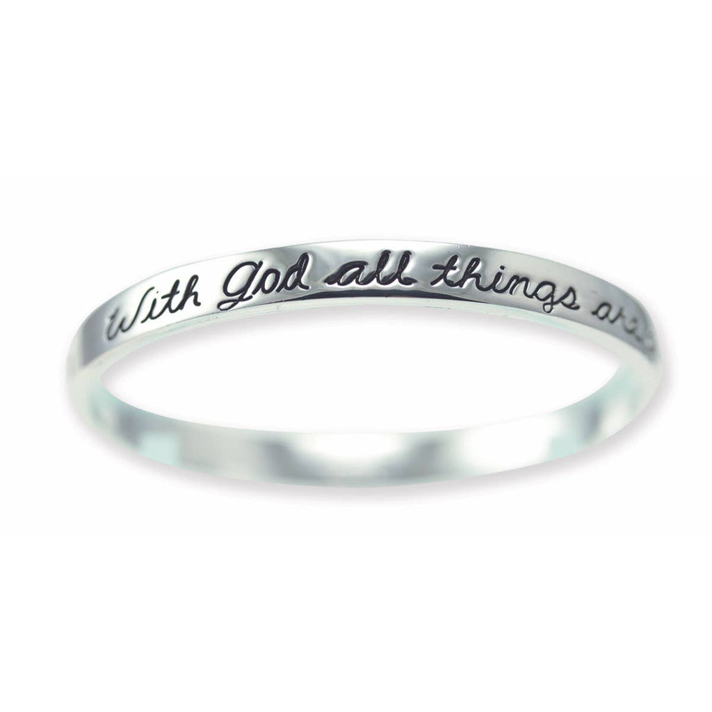 Silver Sentiments Message Bangles: Because He So Loved…John 3:16