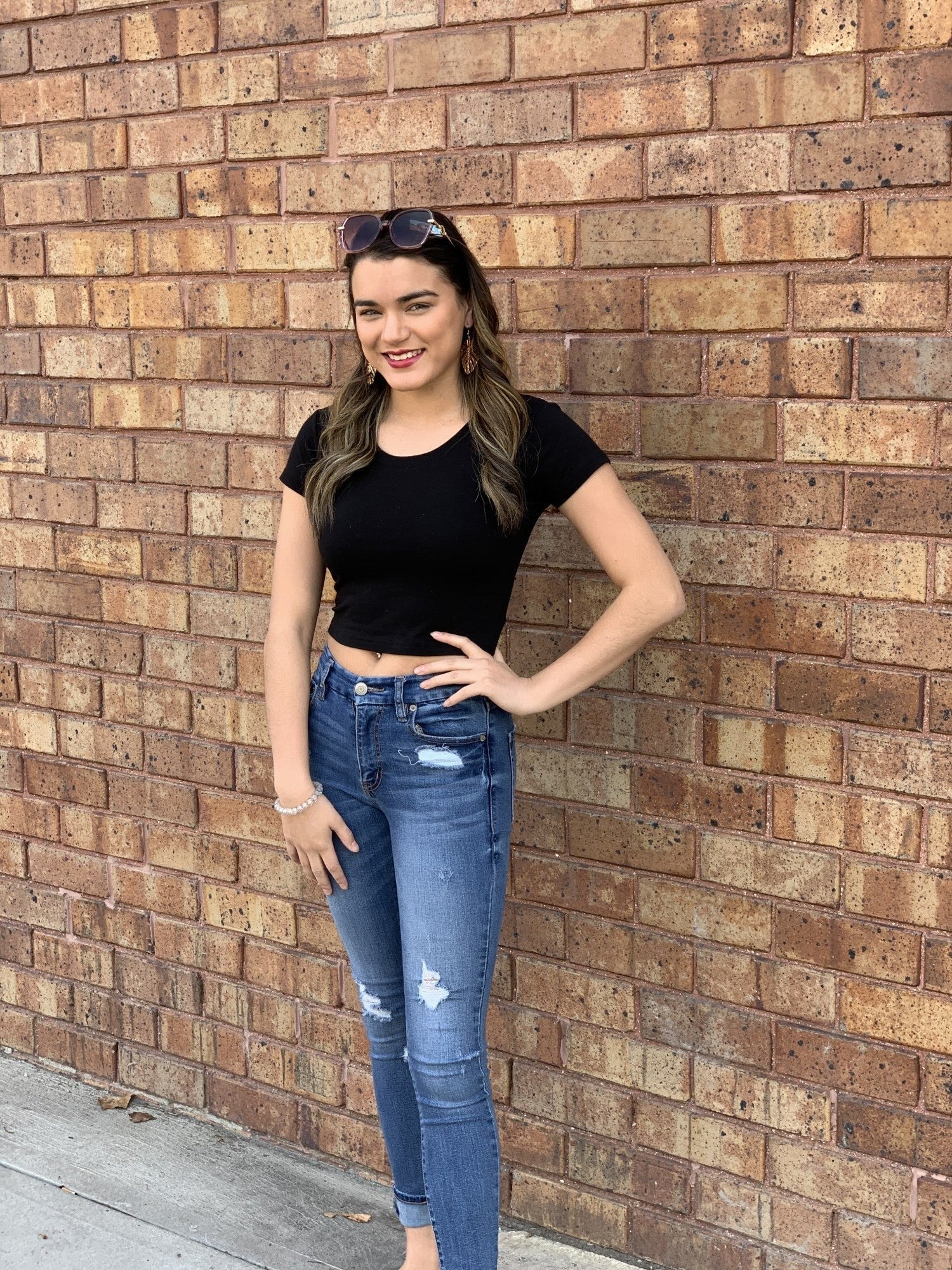 Stretch crop top