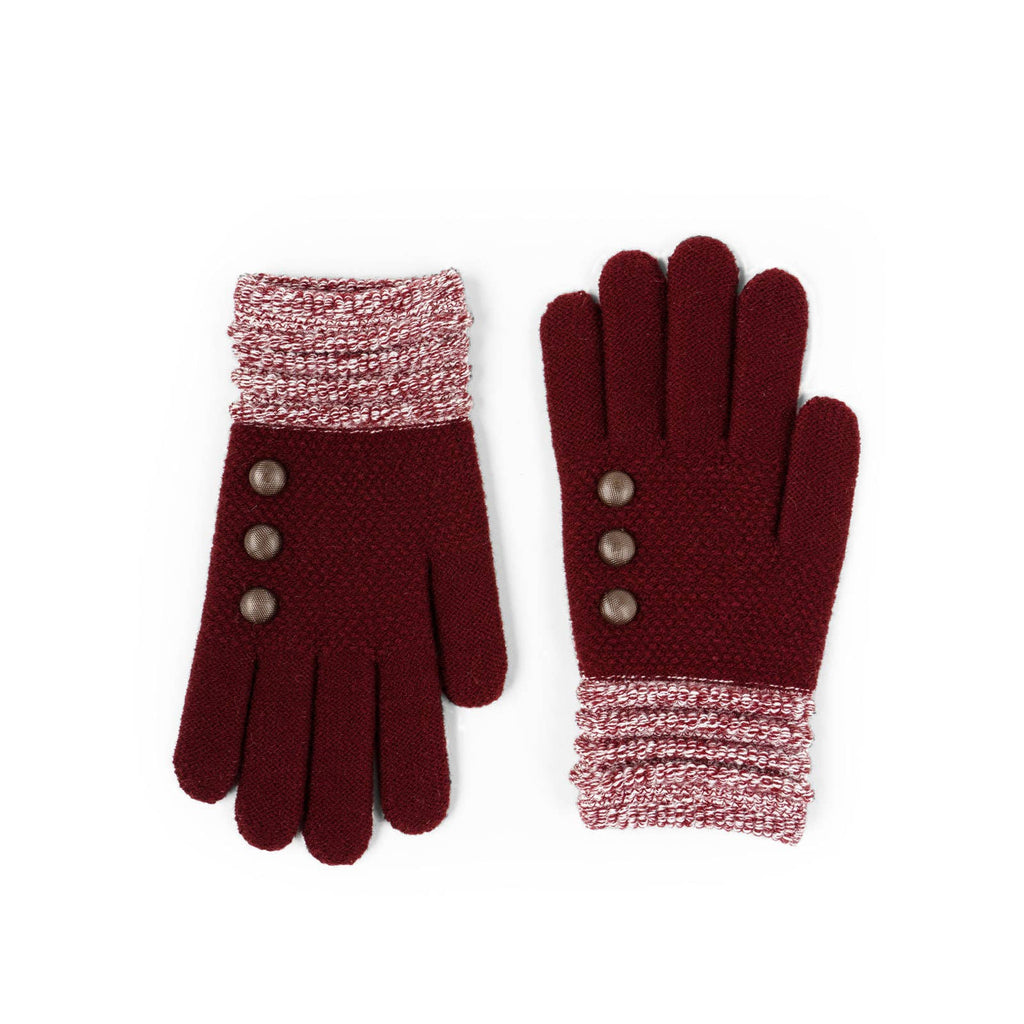 Britt's Knits Originals Gloves Open Stock: Wine