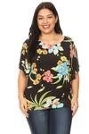 Black floral t-shirt