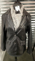 Faux Leather Blazer