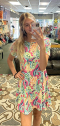 Paisley Print Dress