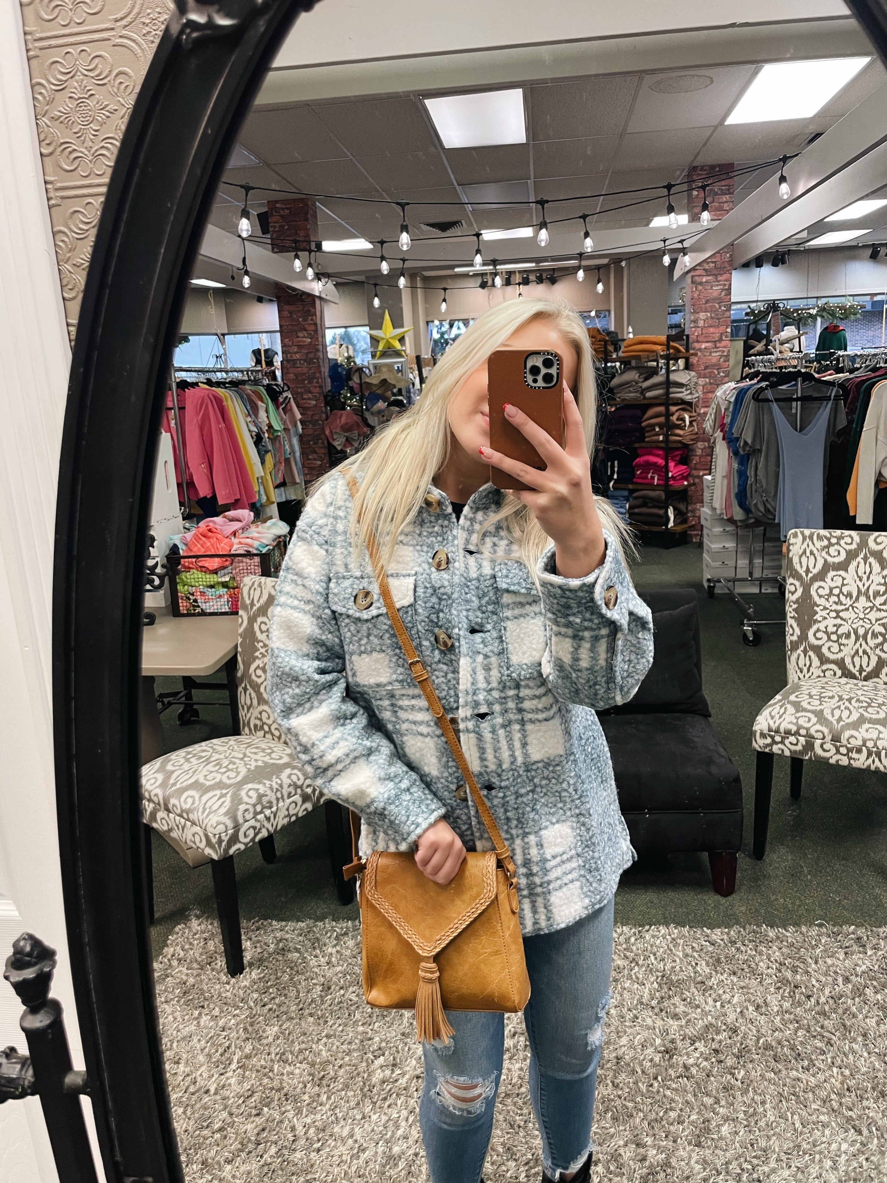 Blue Plaid Shacket