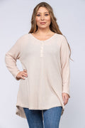 Waffle Knit Henley