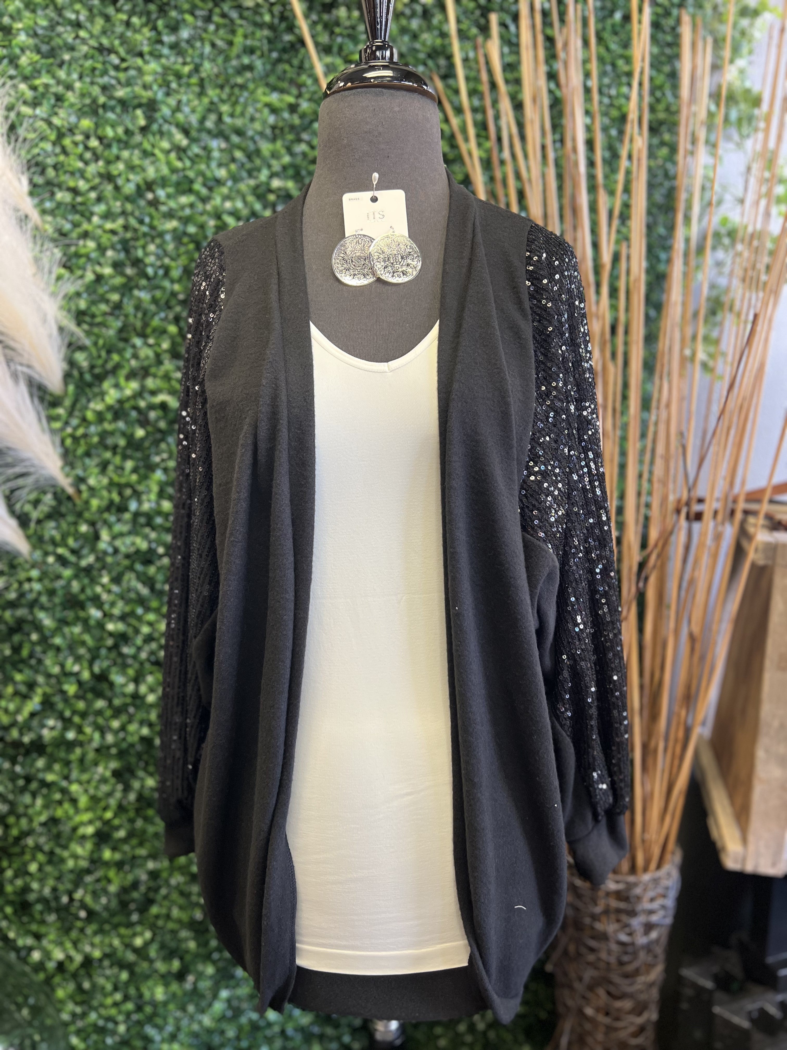 Sequins Sleeve Cardi