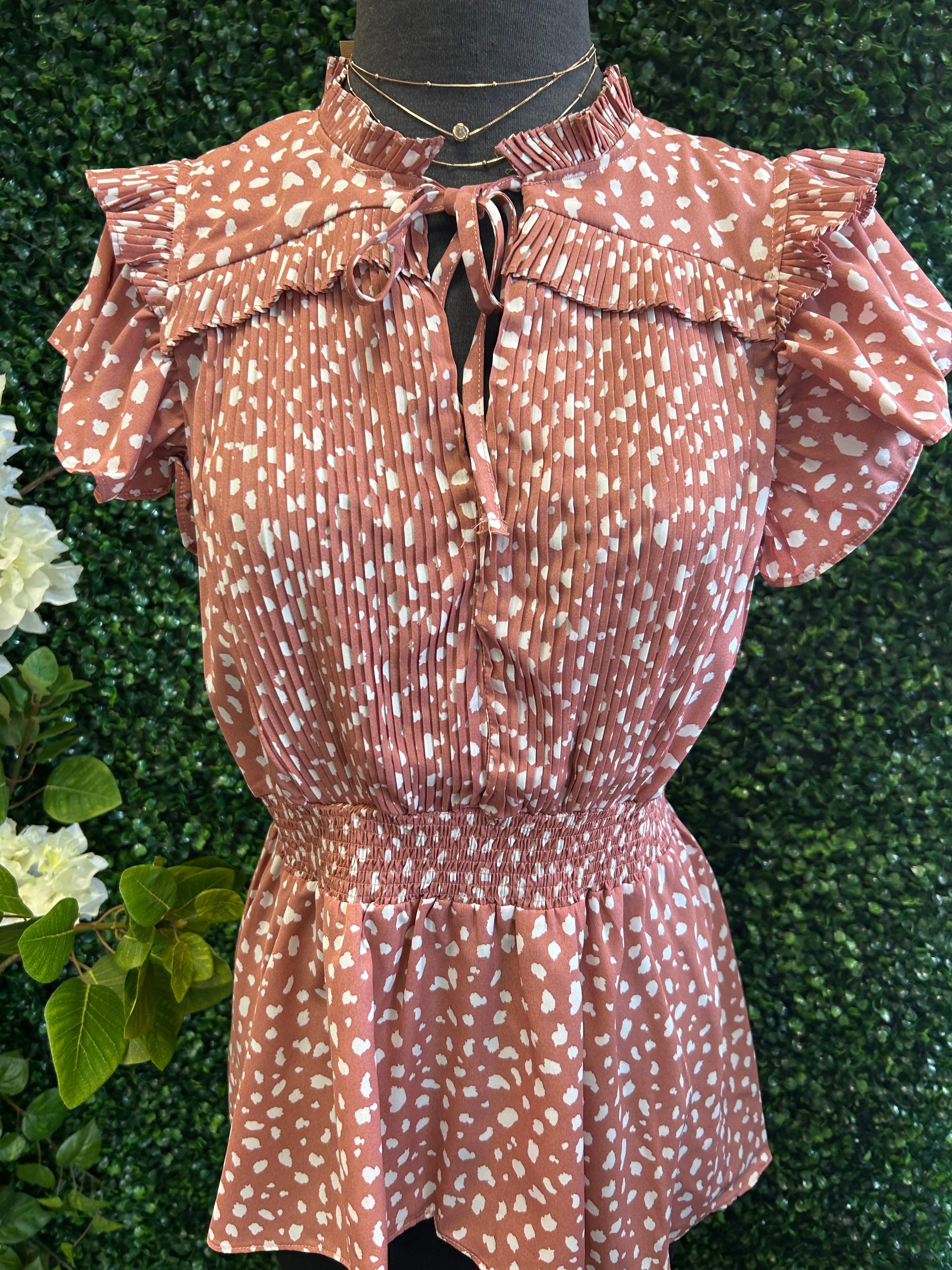 Dalmatian Print Baby doll Top