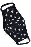 Black polka dot face mask