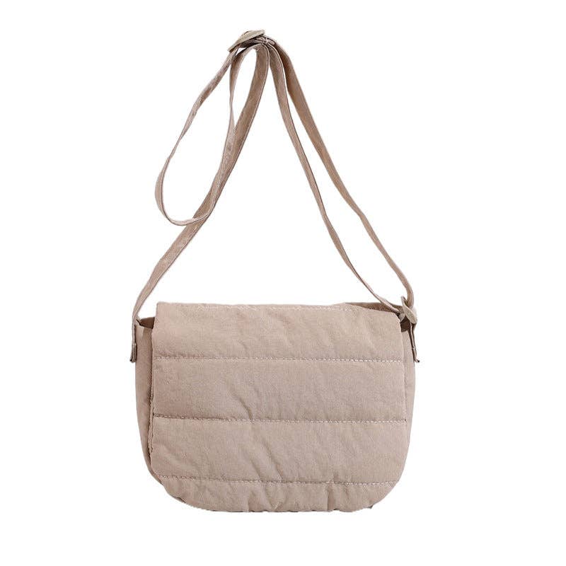 Afton Quilted Foldover Crossbody: Olive
