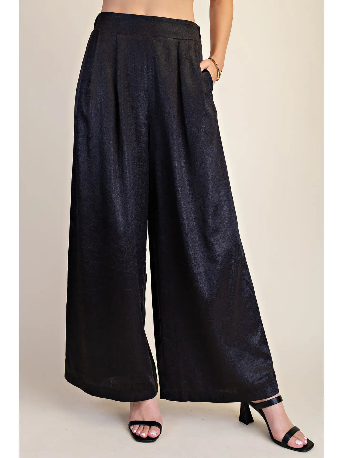 Glitter Back Elastic Band Pants