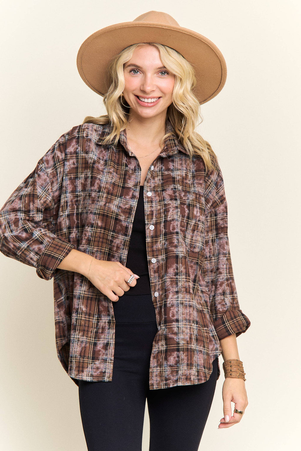BURNOUT PLAID SHIRT