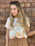 Cantaloupe Floral Top