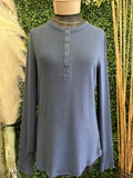 Ribbed Henley Top